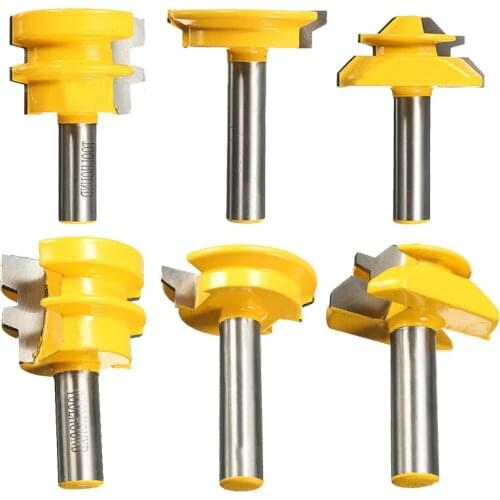 3pcs/set Lock Miter Glue Joint Drawer Router Bits 1/2" Shank Router Bits For Woodworking Cutter Tool