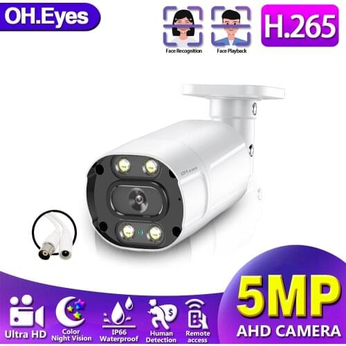 OH.eyes 5MP Indoor CCTV Analog Camera Motion Detection AHD Security Cam Color Night Vision Video Surveillance Camera ONVIF