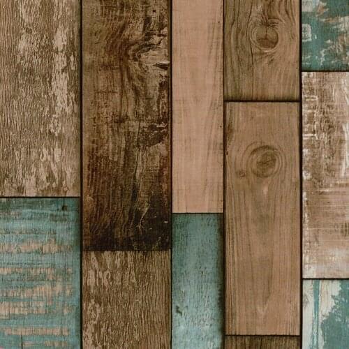 Wood Grain Vinyl Film 3D Wall Stickers Wallpapers for Livingroom Bedroom Vintage Self Adhesive Roll Cabinet Furniture Home Decor