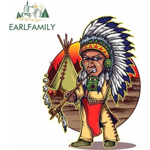 EARLFAMILY 13cm x 9.8cm for Indian with Peace VAN Car Stickers Occlusion Scratch Windshield Decal Windshield Windows Graphics