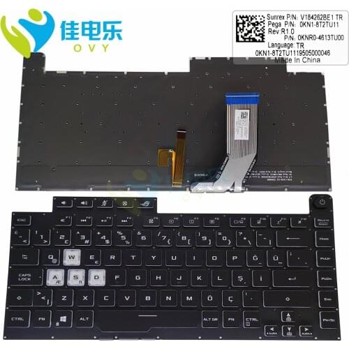G531 GL531 Turkey Croatian RGB laptop keyboard for ASUS ROG Strix G G531GU G531GW GL531GU GL531GW keyboards backlit V184262BE1