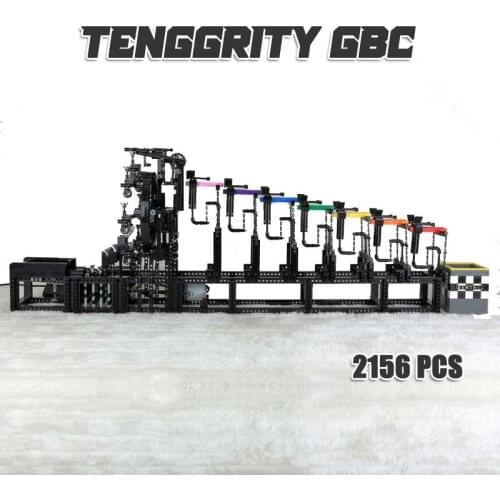 Science Creative Moc Building Blocks Tenggrity GBC Suspended Tension oning Balance Stand Power Model Electric Puzzle Toy Gifts