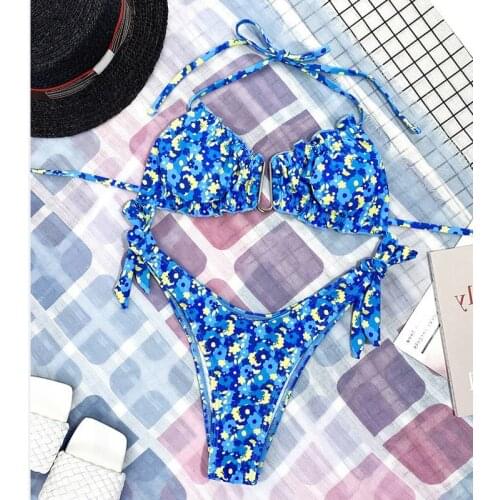Flower Bikini Swimwear Swimsuit Push Up Bathing Suit Women Biquinis Swimming Suit for Women Maillot De Bain Femme Swim Suit