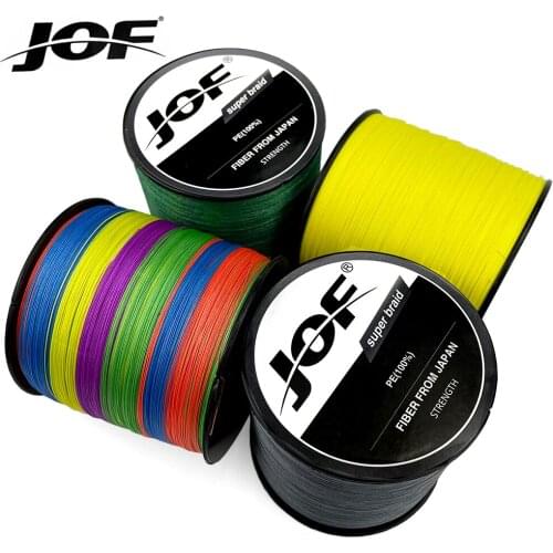 JOF Smooth Braided Fishing Line 12 Strands 9 Strands 1000M 500M 300M PE Multifilament Strong Pesca Saltwater Freshwater