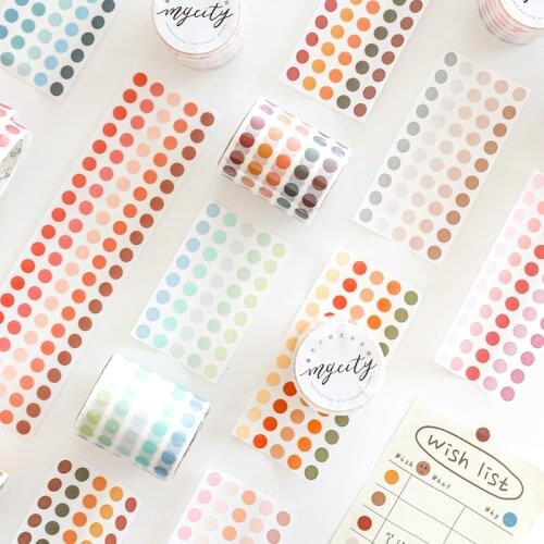 Dot Marker Paper Washi Tape Easy Use Mini Dots Adhesive Masking Tapes for Planner Agenda Diary To Do List Stickers DIY A6746