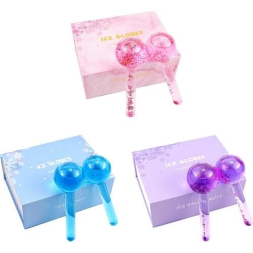 Large Beauty Ice Hockey ball Energy Crystal masajeador Face Eye Globes Tools Cooling massager Care puck Skin Ice Water P7S9