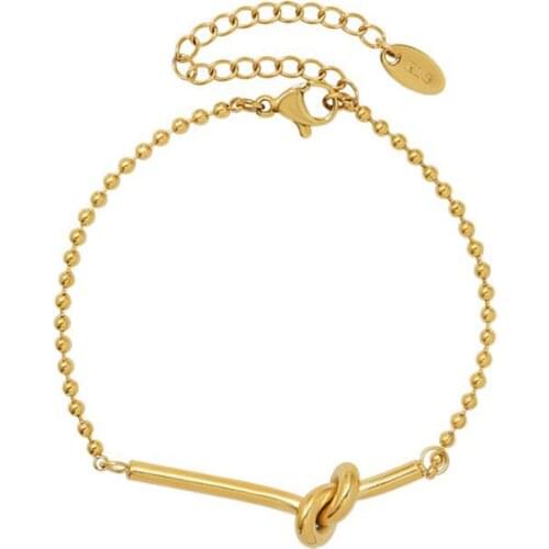 Fashion Tie a knot Couple Bracelets For Women Boho Jewelry Unique 316l Stainless Steel Men Bangle Adjustable Size Dropshipping