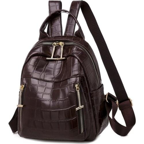 Fashion PU Leather Women Backpack Female Travel Shoulder Bag High Quality Women Bag Student Backpack Solid Rucksack for Girls