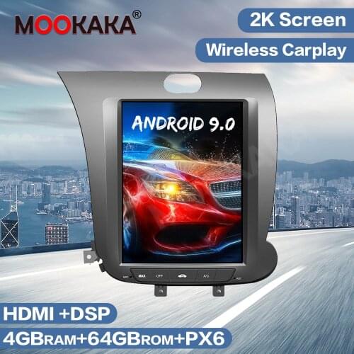 Tesla Style Android 9.0 64GB Car GPS Navigation Radio For Kia Cerato/K3/Forte 2013-2017 Multimedia Player Auto Stereo Head Unit