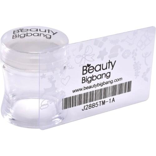 BeautyBigBang Nail Art Stamper Set Kits Rubber Stamp Nail Scraper Clear Jelly Flower Handle Nail Art Plate Accessories Tool Set