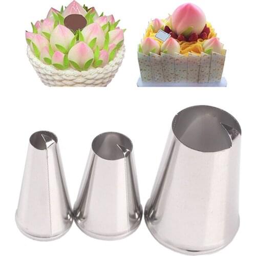 3pcs/set Flowers Icing Piping Nozzles Pastry Tips Fondant Cake Decorating Tools Pastry Cream Cake Kit Tools
