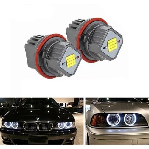 Pair 160W Angel Eyes Halo Ring Marker Light Led Bulb Headlight For BMW 1 5 6 7 Series X3 X5 E39 E53 E60 E63 E64 E65 E66 E83 E87