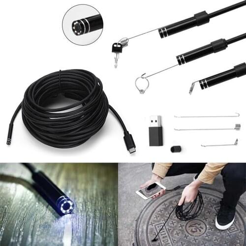 Endoscope Portable 5.5mm 5M Android Phone USB Type C USB-C Endoscope Waterproof Borescope Inspection Video Camera