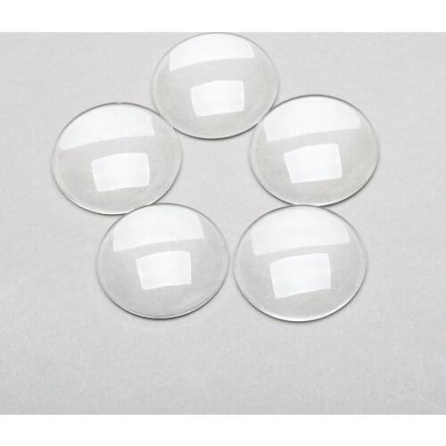 Transparent Glass Clear Round Flat Back Glass Cabochon Dome 30mm 40mm 50mm for Making DIY Accessories
