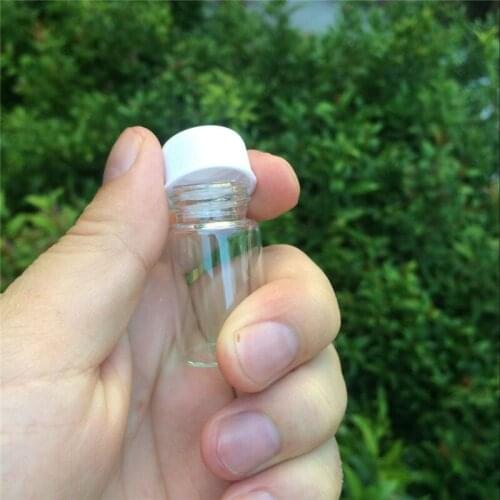 22x30x14mm 5ml Glass Bottles With Cap Transparent Clear Mini Empty Plastic Bottles Jars Cosmetic Containers 100pcs