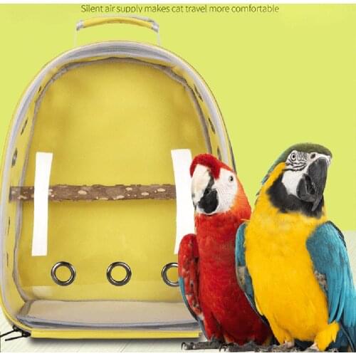 High Quality Pet Parrot Carrier Bird Travel Bag Space Capsule Transparent Backpack Breathable 360 Degrees Sightseeing