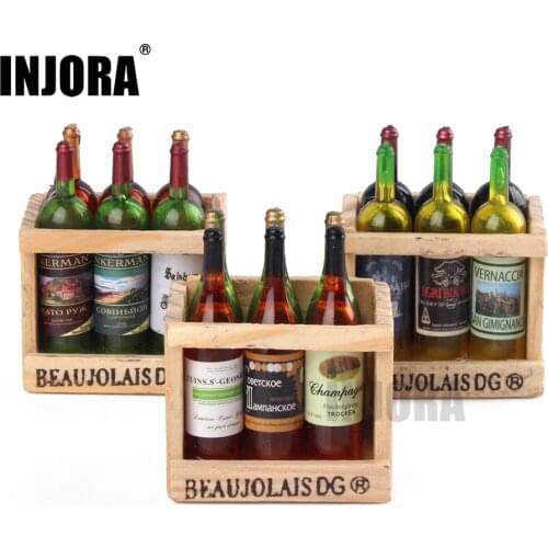 INJORA 1PCS RC Crawler 1:10 Mini Bottle & Tray Model Toys for Tamiya CC01 Axial SCX10 D90 D110 TF2 Traxxas TRX-4 RC Truck Car