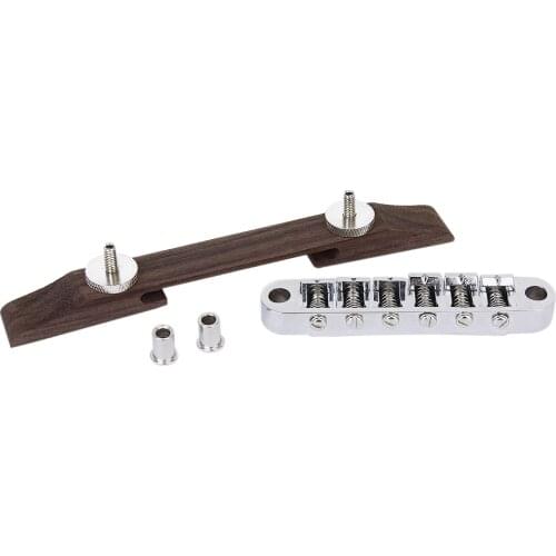 Adjustable Archtop Jazz Guitar Rosewood Bridge W/ Chrome Plated Regular Saddles