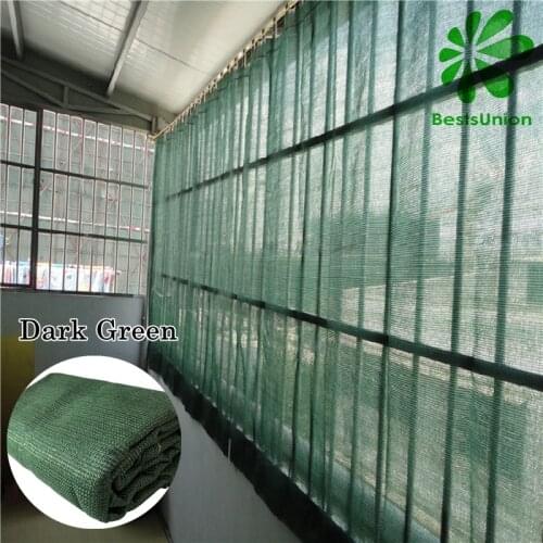 Balcony Windows DIY Sun Shade Net Movable Curtain Sunshade Sail Anti-UV 50%-60% Shading Rate Dark Green