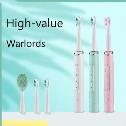 Ultrasonic Electric Toothbrush Wireless USB Charging Clean Tooth Brushes Adult Timer Waterproof Whitening Tooth Brushes Cleaner