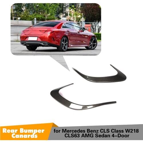 Carbon Fiber Rear Bumper Vents Exterior Trims for Mercedes Benz CLS-class W218 CLS400 CLS500 Sedan 4-Door 2018-2019