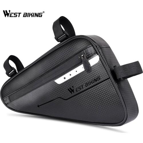 WEST BIKING Waterproof Cycling Tube Bags 3L MTB Road Bike Triangle Bag Cycling Frame Front Bags Repair Tools Pannier Bicycle Bag