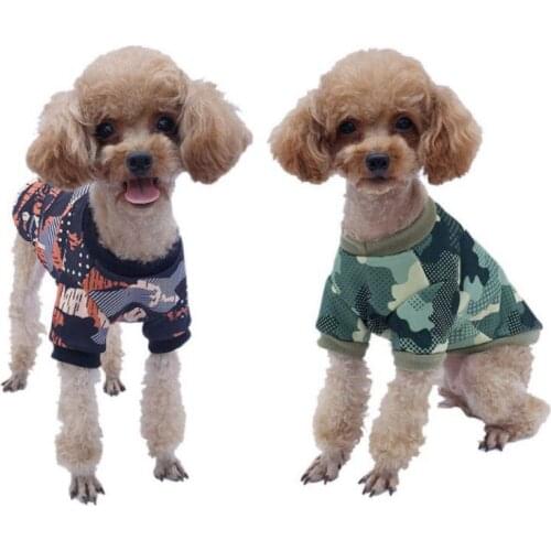 XS-XL Summer Pet Dog Clothes Cute Breathable Cotton Puppy Coat Pet Shirt Jacket French Bulldog Pullover Camouflage Dog Cat Vest