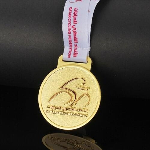 Customized gold, silver and bronze medals hot sale promotion electroplated zinc alloy medal with ribbon