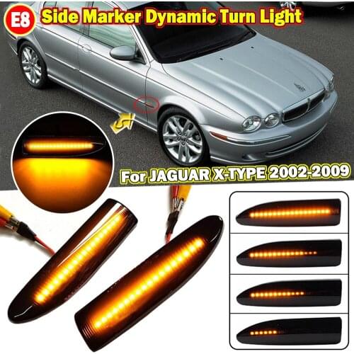 1 Pair LED Flowing Side Marker Light Dynamic Turn Signal Bllinker Lamp Side Reapeater Lights For JAGUAR X-TYPE 2002-2009