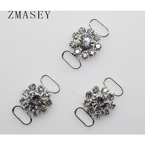10 Pcs/Lot 28*12MM Rhinestone Buckle, Jewelry Accessories, Bikini Joints, DIY Floral Center Sewing Decoration