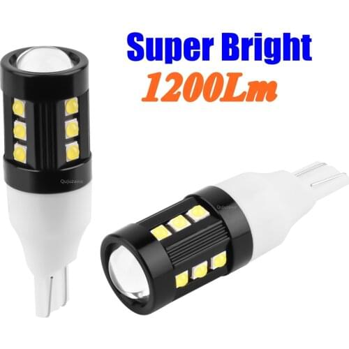 2PCS 2020 New T15 W16W WY16W LED Car Tail Brake Bulb Turn Signals Auto Rear Reverse Lamp Daytime Running Light Red Yellow White