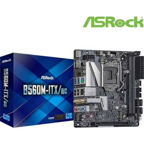 ASROCK B560M-ITX/AC Mini-ITX Intel B560 DDR4 4600+(OC)MHz New Max-64G Double Channel Socket 1200 Motherboard