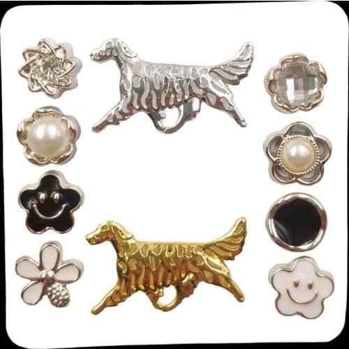 English Setter Briard Swedish Vallhund Dogo Argentina Dog Animal Brooch Pins Breastpin Pearl Korean Jewelry Set Show Club Gift