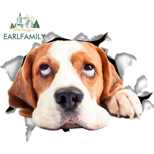 EARLFAMILY 13cm x 9.3cm for Torn Dog Car Assessoires Sticker Vinyl Funny Decal Car Styling Motorcycle Refrigerators Laptop Decor