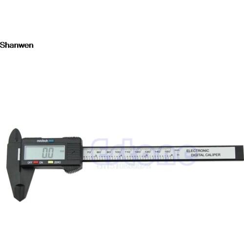 Vernier Caliper Hard 6 inch 150mm Electronic Digital LCD Plastic Vernier Caliper Micrometer New