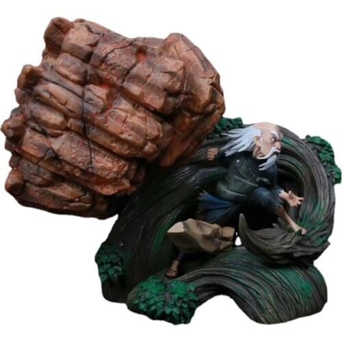 Naruto Shippuden Figure Aciton Anime GK Sarutobi Hiruzen Figma 25cm Oversized Model Tsuchikage Desktop Collection Gift Toys Doll