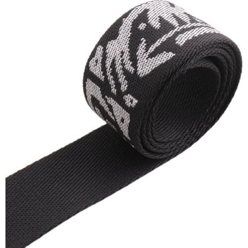 Black Silver Cotton Webbing,Bag Purse Straps Totes Belts Tape Bag Handle webbing,dog collar supplies leash supplies-38mm