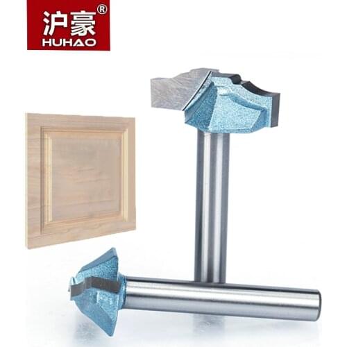 HUHAO 1/4" Shank Half Round bit 2 Flute Endmill Router Bits for Wood Without Bearing Woodworking Tool Milling Cutter