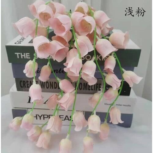 10Pcs/lot Simulation 9 Heads Small Lily of The Valley Fake Silk Flowers for Home Wedding Decoration Window Layout Flower String