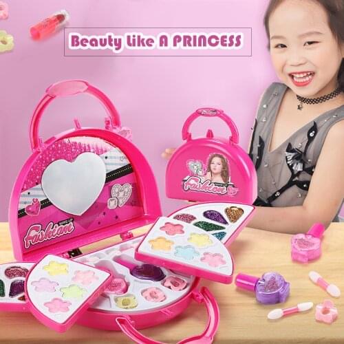 Make-up Toy Box Childrens Make-up Toy Set Open suitcase Toys Make Up For Children Kids Princess Dress Up Princess For Baby