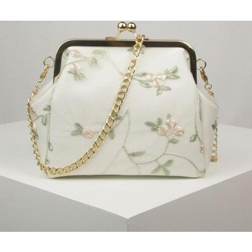Fairy Small Bag, Lace Embroidered Clip, Shell Bag, Summer 2021, New Wild Chain Shoulder Bag, Messenger Bag, Lady Handbag