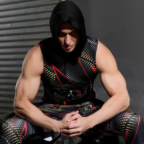 Mens Tracksuit Compression Sportswear Suits Rashguard Tights Set Workout Underwear Running Men Training Leggings and T-shirts