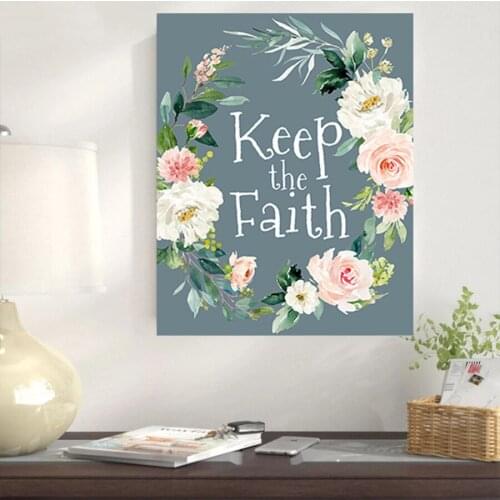 Bible Poetry Flower Christianity Diamond Painting 5D Full Drill Square Diamond Embroidery Kit Rhinestones Handmade GG4536