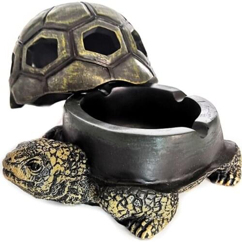 Creative Resin Turtle Ashtray Smoke Cigarette Tray Container Craft Decoration K0AB