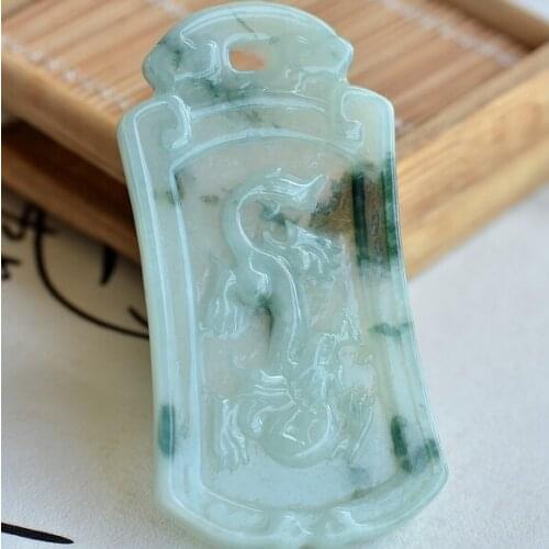 Hetian jade dragon pendant jade warmJ15