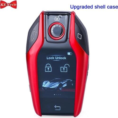 KEYECU for BMW for Mercedes-Benz for Buick for Audi for Cadillac for Lexus Upgraded Boutique Remote Key Shell Case W/ LCD Screen