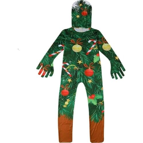 Christmas Santa Claus Costume Long Sleeve Kids Cosplay Outfit Suit Red Christmas Cosplay Clothing