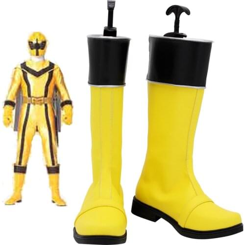 Mahou Sentai Magiranger Magi Yellow Tsubasa Ozu Cosplay Boots Customized Yellow Shoes Any Size