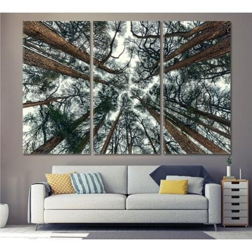 Triptych Sunshine Trees Forest Mosaic Full Square Round Drill Diy 5D Diamond Embroidery Wedding DecorationsZP-4135