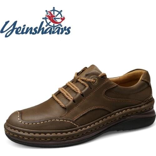 New Mens Shoes Genuine Leather Shoe Frosted Fashion Casual Natural Male Leather Luxury Brand Moccasins Office Business Boots